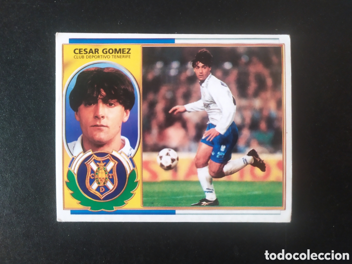 Fu&szlig;ball-Sticker: Liga este 1996 1997 96 97 C&eacute;sar G&oacute;mez Tenerife sin pegar