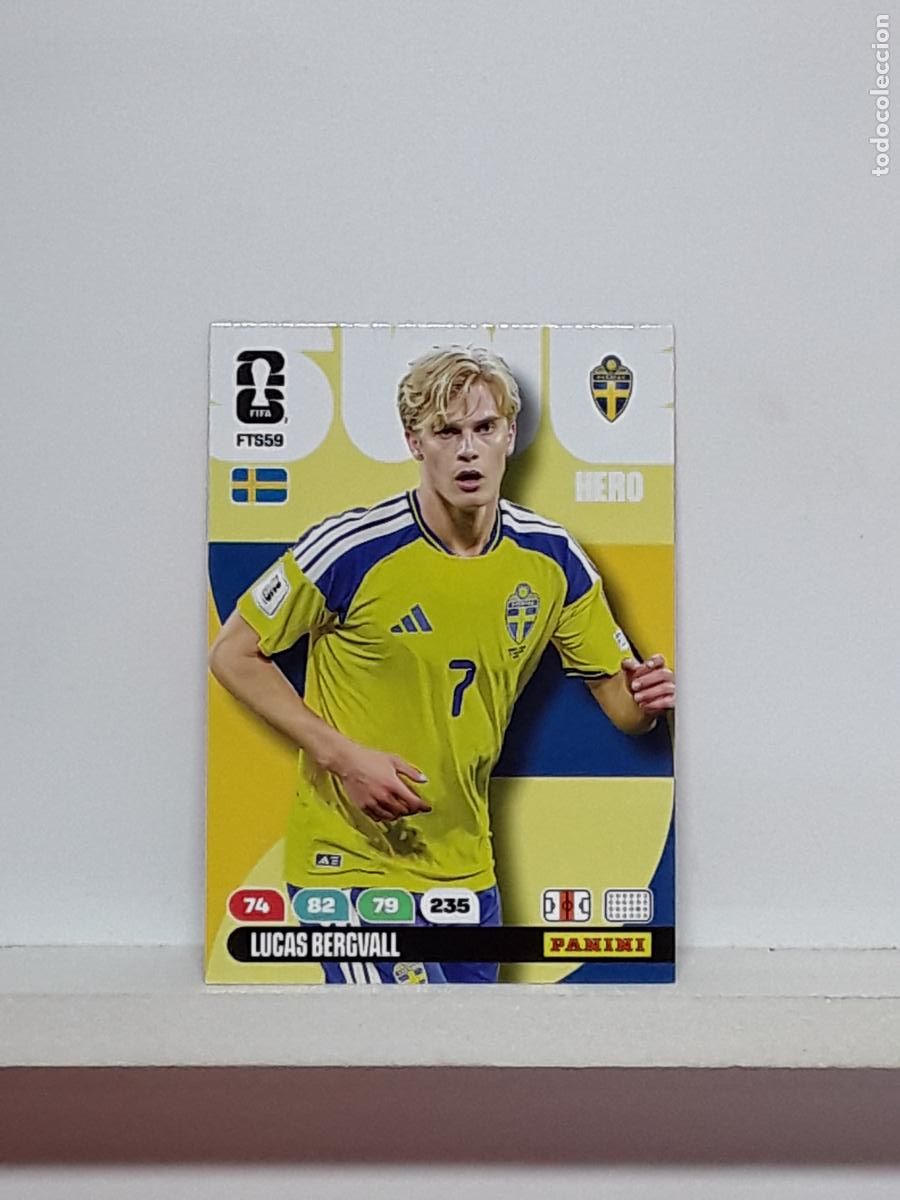 Fu&szlig;ball-Sticker: ADRENALYN MUNDIAL 2026 WORLD CUP 26 ALBUM PANINI N FTS59 FTS 59 SUECIA SWEDEN LUCAS BERGVALL