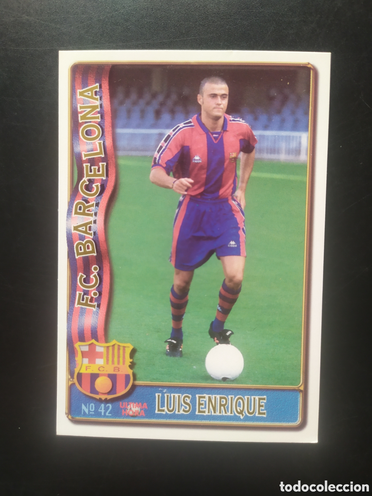 Fu&szlig;ball-Sticker: Mundicromo fichas Liga 1996 1997 96 97 Luis Enrique ultima hora n&deg; 42 Barcelona