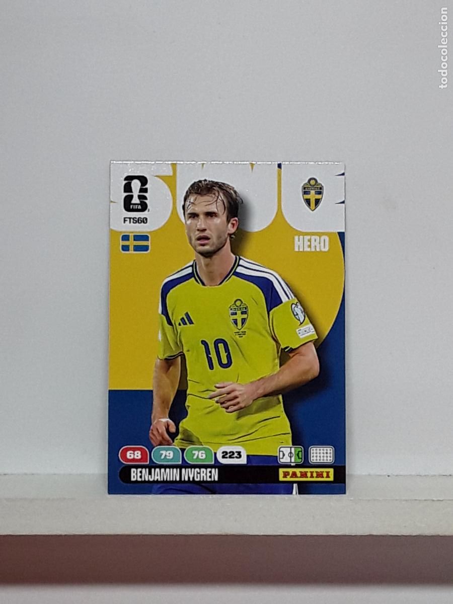 Cromos de f&uacute;tbol: ADRENALYN MUNDIAL 2026 WORLD CUP 26 ALBUM PANINI N FTS60 FTS 60 SUECIA SWEDEN BENJAMIN NYGREN