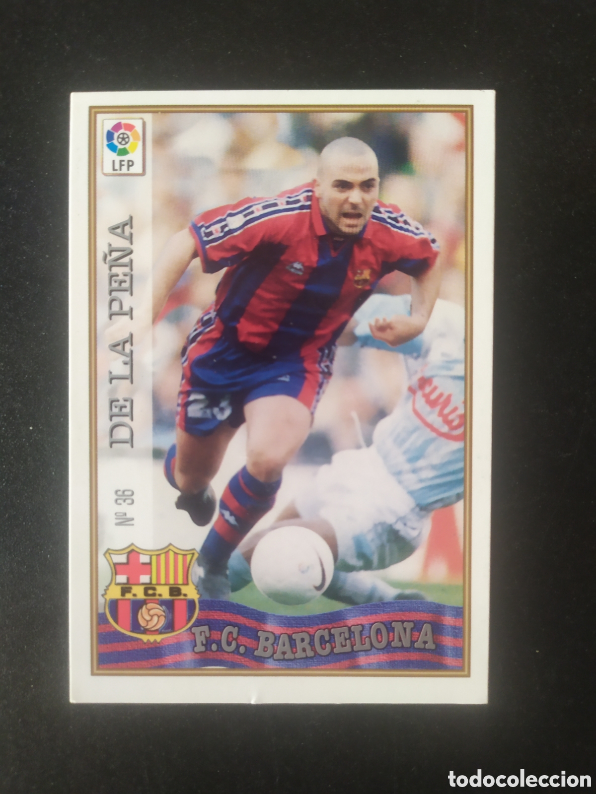 Cromos de f&uacute;tbol: Mundicromo fichas Liga 1997 1998 97 98 De la Pe&ntilde;a n&deg; 36 Barcelona
