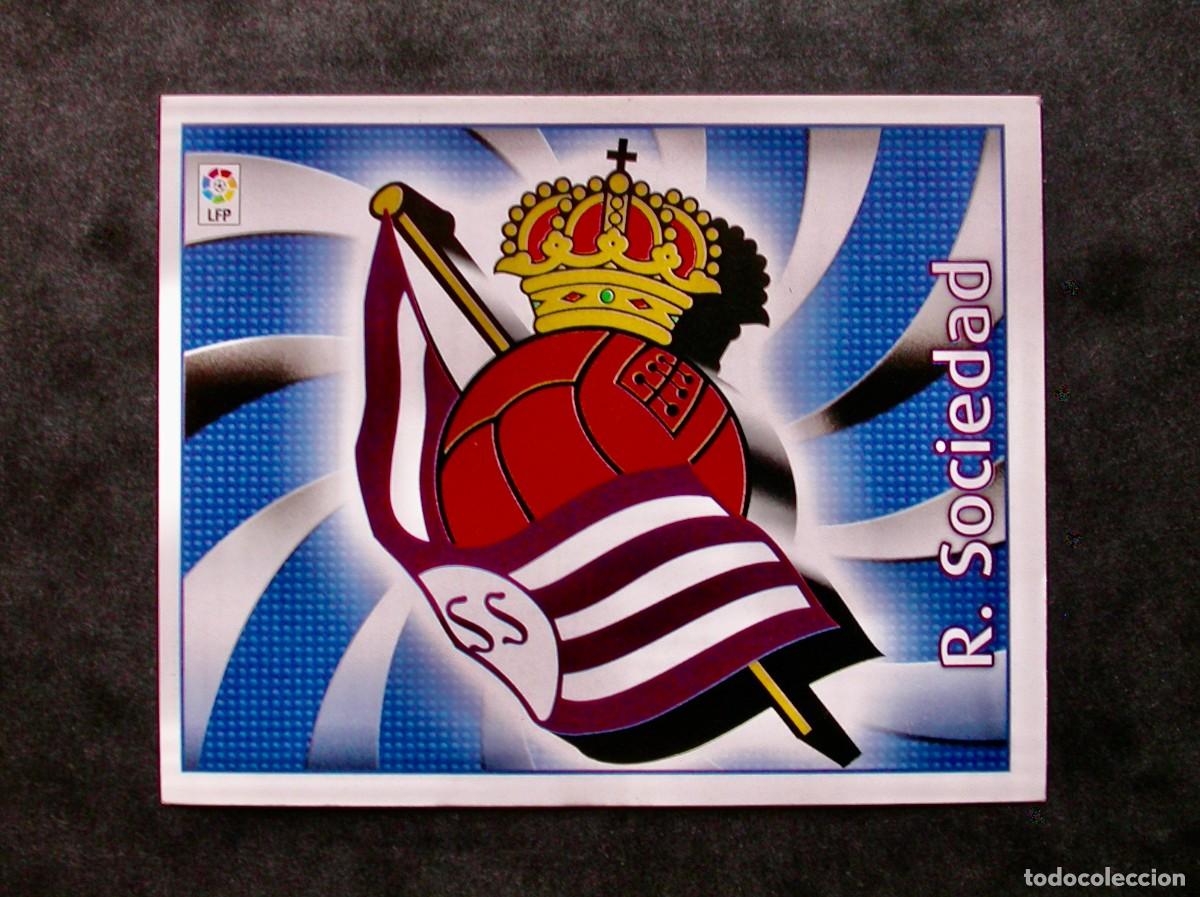 Cromos de Futebol: ESCUDO / REAL SOCIEDAD / EDICIONES ESTE LIGA 2004-2005 04-05 / NUNCA PEGADO