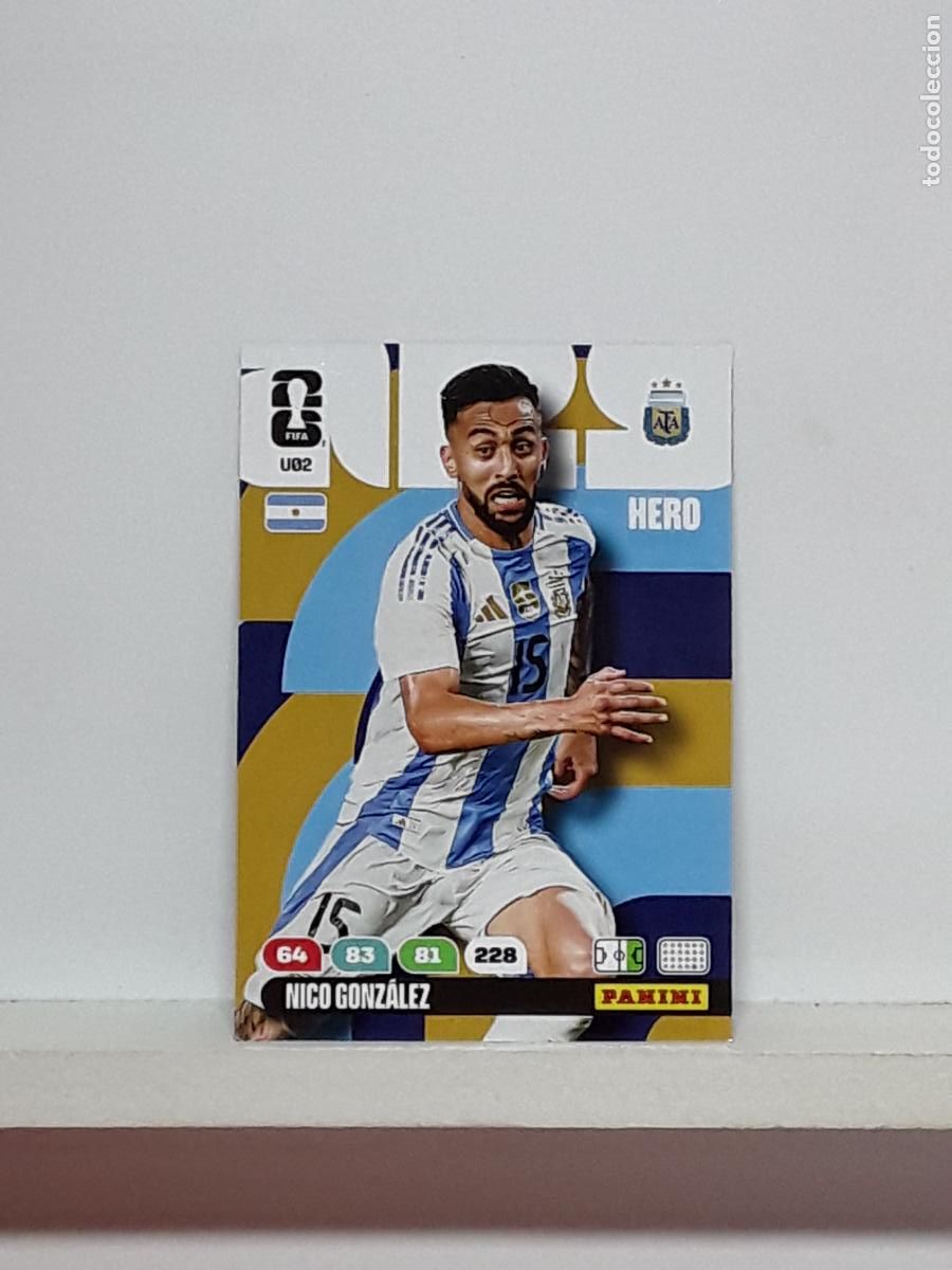 Cromos de f&uacute;tbol: ADRENALYN MUNDIAL 2026 WORLD CUP 26 ALBUM PANINI N U02 U2 U 2 ARGENTINA NICO GONZALEZ
