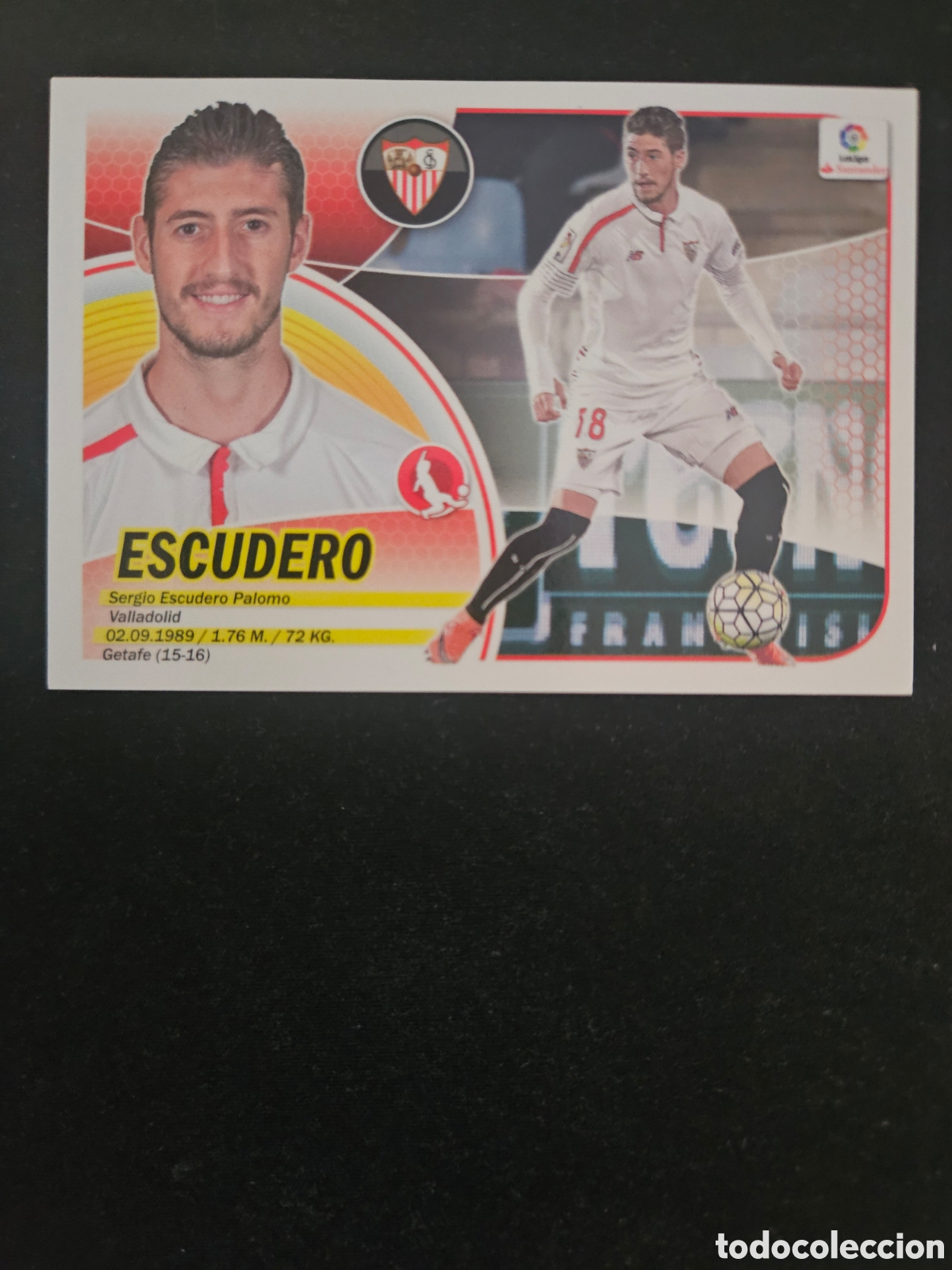 Cromos de f&uacute;tbol: ESCUDERO N&ordm; 8B SEVILLA FC &ndash; LIGA ESTE 2016-17 PANINI 1/4