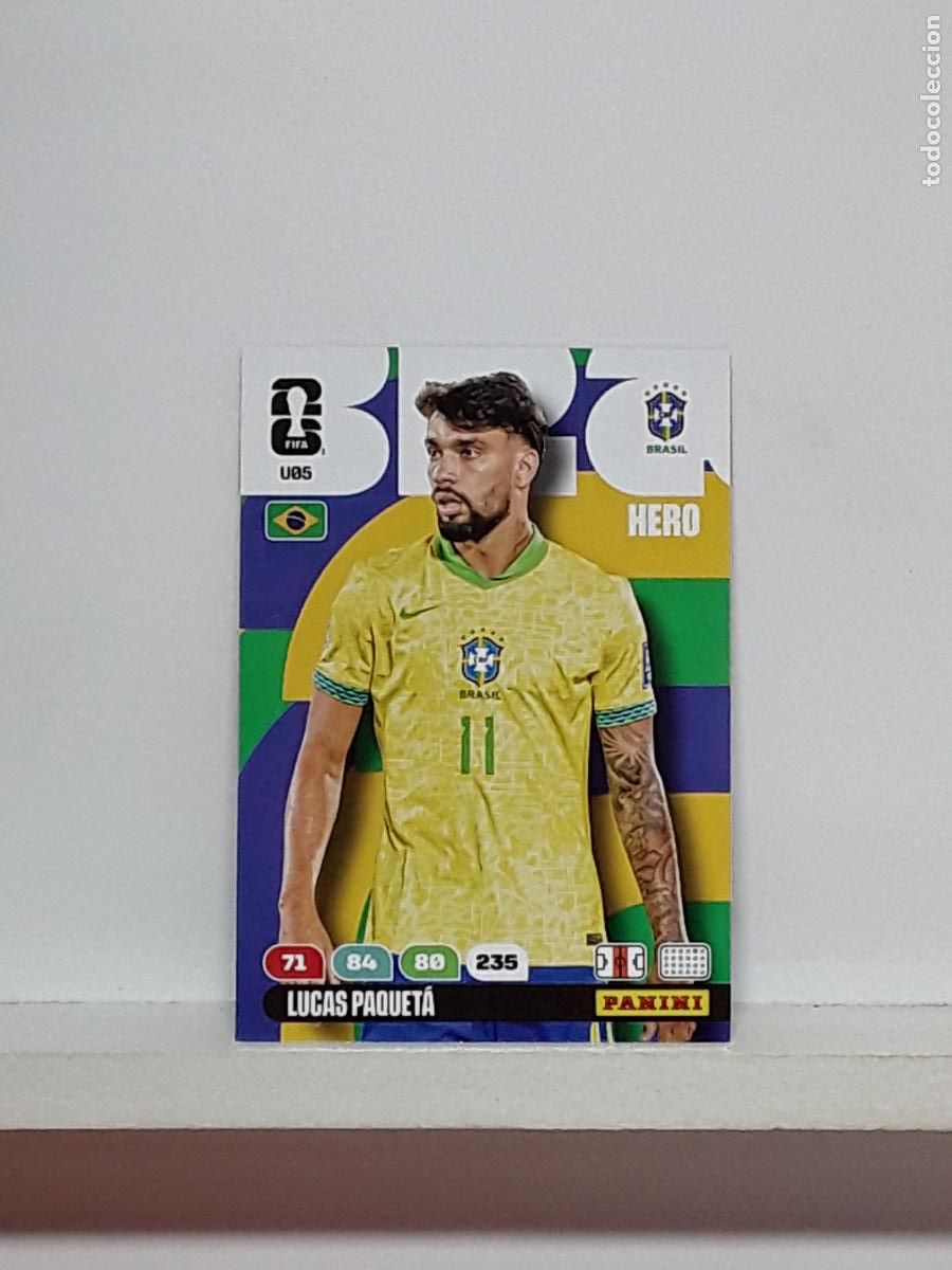 Cromos de f&uacute;tbol: ADRENALYN MUNDIAL 2026 WORLD CUP 26 ALBUM PANINI N U05 U5 U 5 BRASIL BRAZIL LUCAS PAQUETA