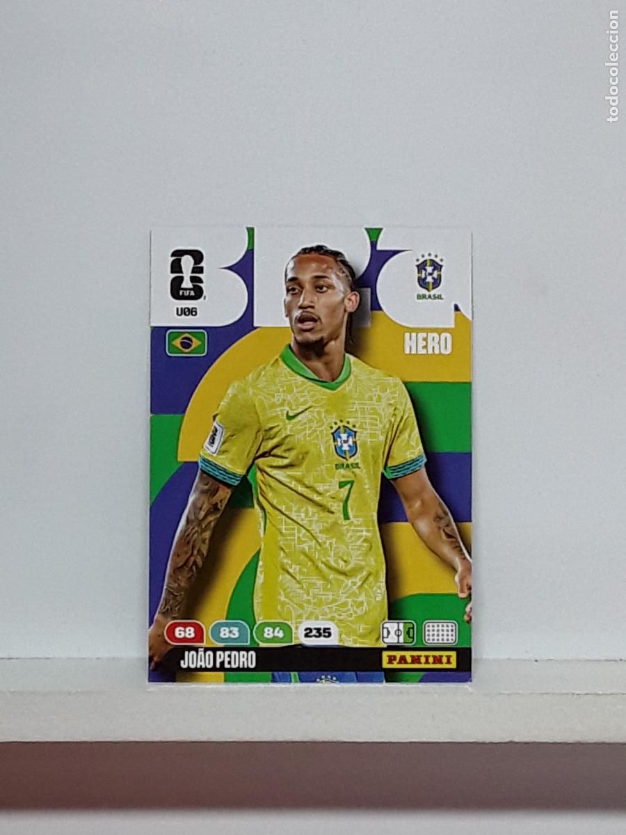 Cromos de f&uacute;tbol: ADRENALYN MUNDIAL 2026 WORLD CUP 26 ALBUM PANINI N U06 U6 U 6 BRASIL BRAZIL JOAO PEDRO