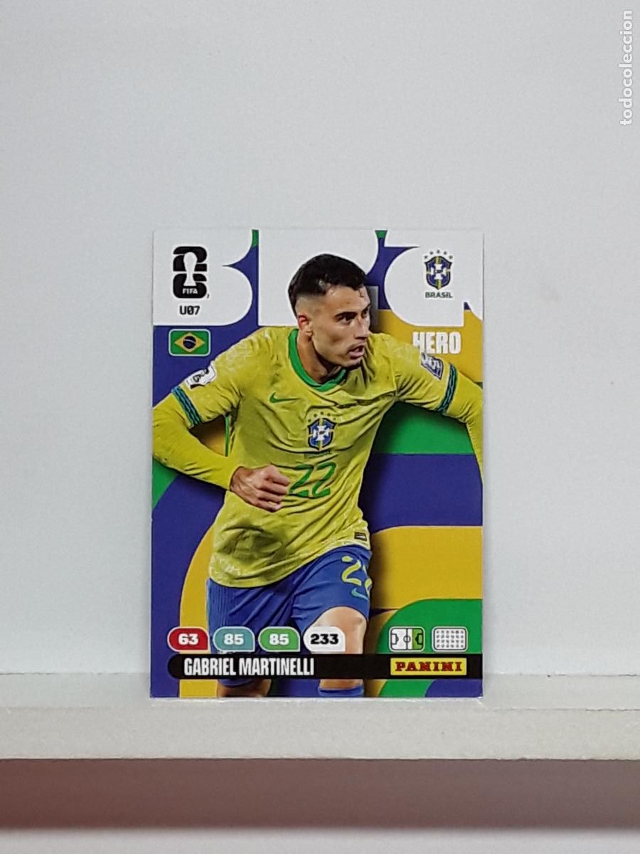 Cromos de f&uacute;tbol: ADRENALYN MUNDIAL 2026 WORLD CUP 26 ALBUM PANINI N U07 U7 U 7 BRASIL BRAZIL GABRIEL MARTINELLI