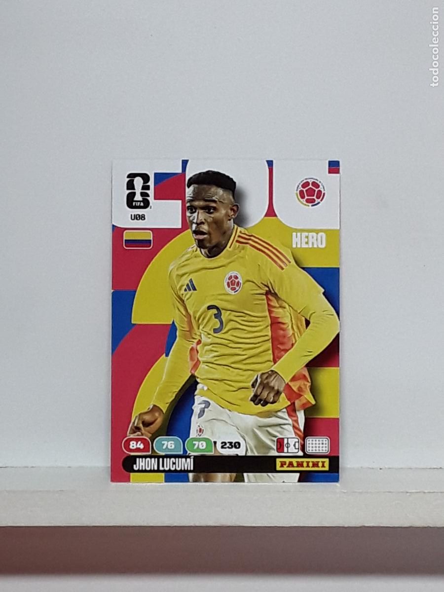 Cromos de f&uacute;tbol: ADRENALYN MUNDIAL 2026 WORLD CUP 26 ALBUM PANINI N U08 U8 U 8 COLOMBIA JHON LUCUMI