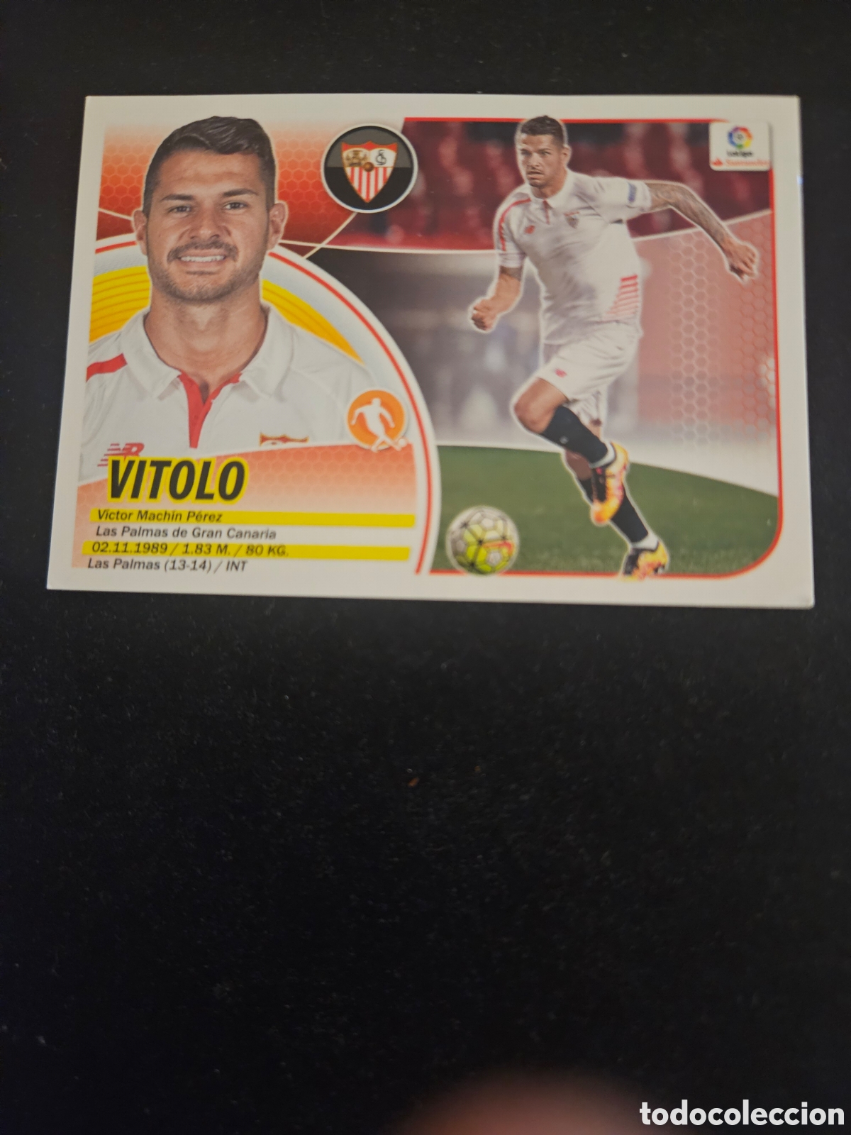 Figurine di Calcio: VITOLO N&ordm; 13 SEVILLA FC &ndash; LIGA ESTE 2016-17 PANINI