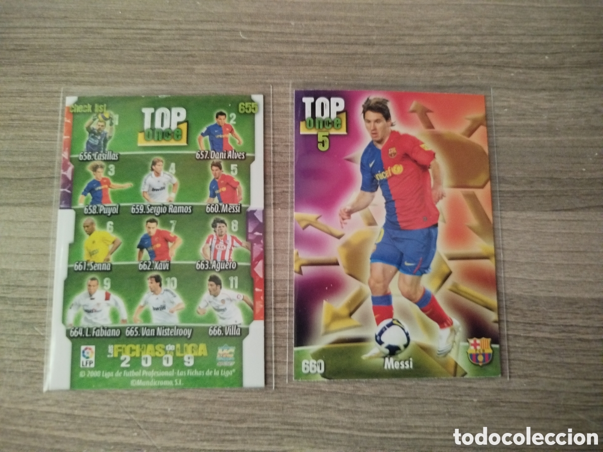 Cartes &agrave; collectionner de Football: Mundicromo 2008/09.F.C.BARCELONA. MESSI (INDICE Y TOP).