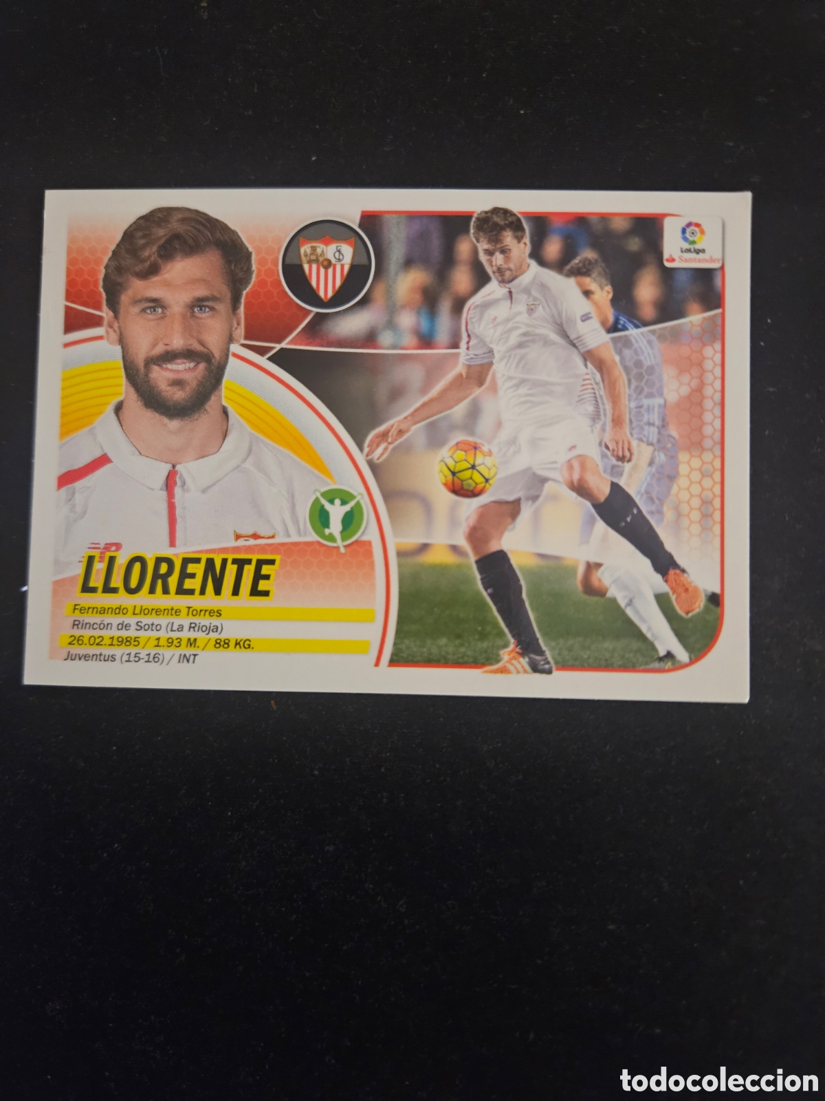 Cromos de f&uacute;tbol: FERNANDO LLORENTE N&ordm; 15 SEVILLA FC &ndash; LIGA ESTE 2016-17 PANINI 1/5