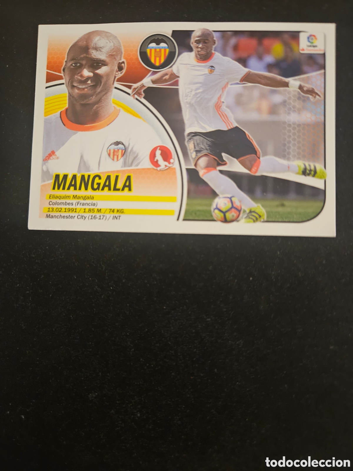 Cromos de f&uacute;tbol: MANGALA N&ordm; 4 BIS COLOCA VALENCIA CF &ndash; LIGA ESTE 2016-17 PANINI