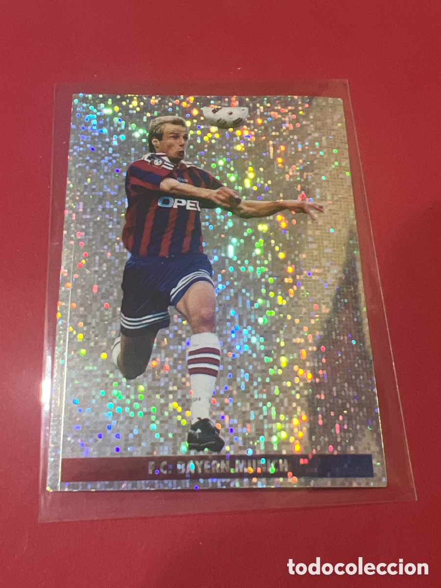 Cromos de f&uacute;tbol: LOS MEJORES EQUIPOS DE EUROPA 1996 1997 96 97 PANINI 53 KLINSMANN B. MUNICH BRILLANTI FINA SIN PEGAR