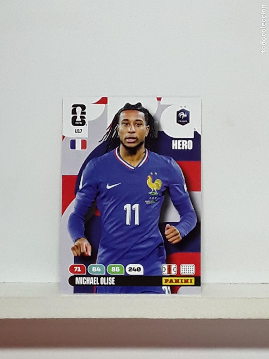 Cartes &agrave; collectionner de Football: ADRENALYN MUNDIAL 2026 WORLD CUP 26 ALBUM PANINI N U17 U 17 FRANCIA FRANCE MICHAEL OLISE