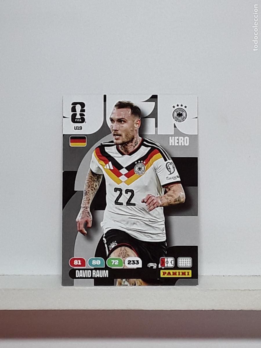 Cromos de f&uacute;tbol: ADRENALYN MUNDIAL 2026 WORLD CUP 26 ALBUM PANINI N U19 U 19 ALEMANIA GERMANY DAVID RAUM
