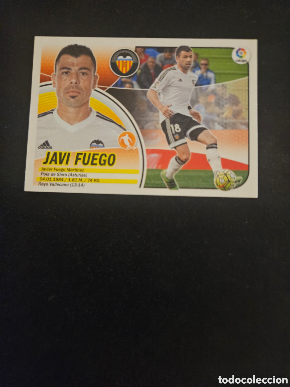 Cromos de f&uacute;tbol: JAVI FUEGO N&ordm; 9B VALENCIA CF &ndash; LIGA ESTE 2016-17 PANINI