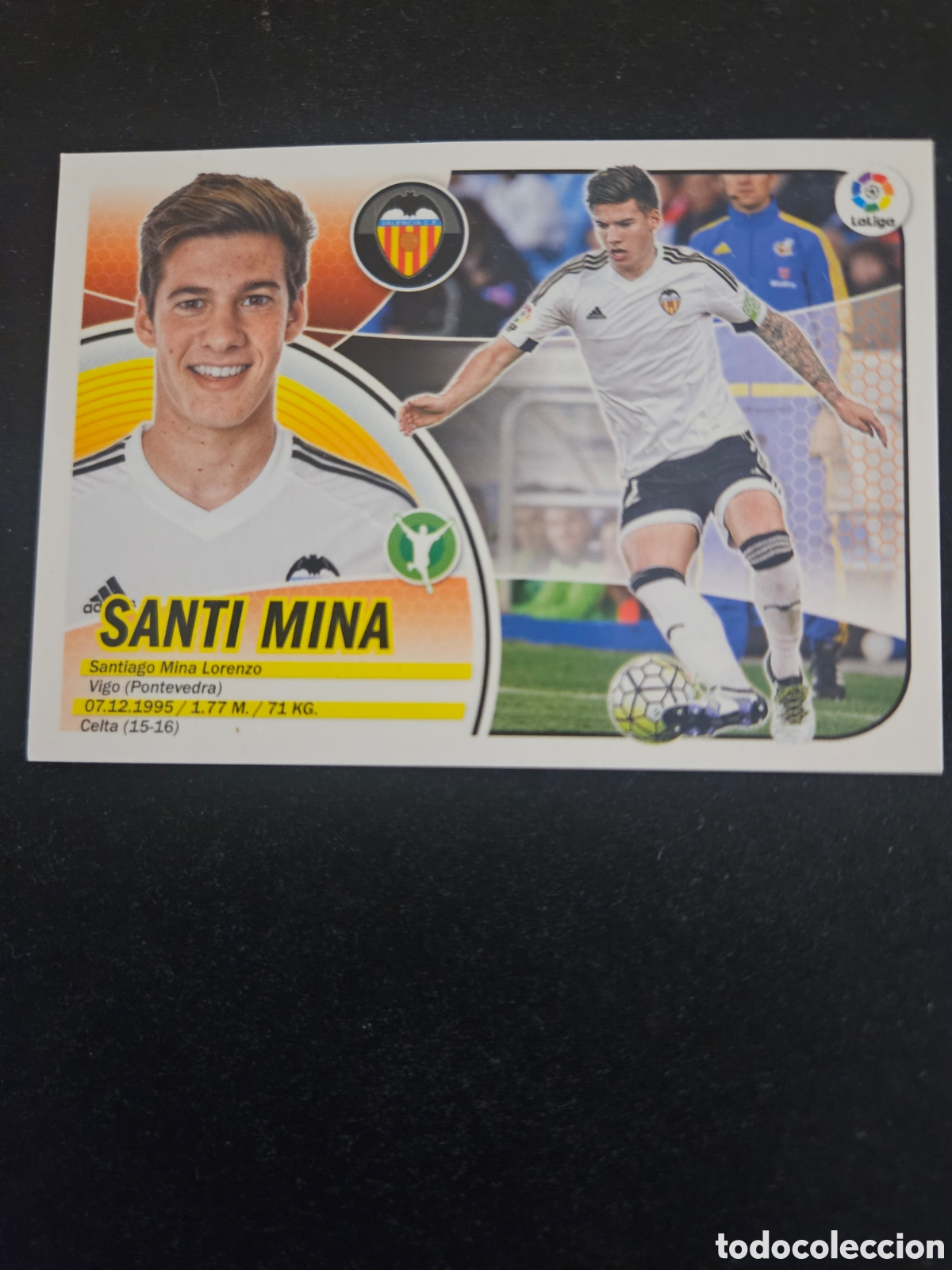Cromos de f&uacute;tbol: SANTI MINA N&ordm; 13 VALENCIA CF &ndash; LIGA ESTE 2016-17 PANINI