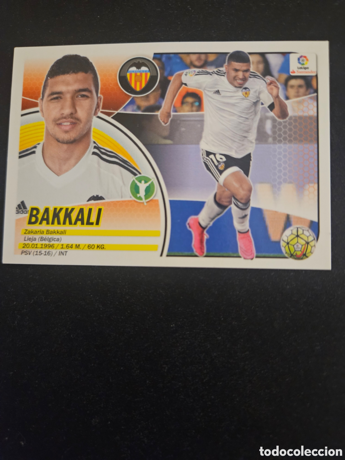 Cromos de f&uacute;tbol: BAKKALI N&ordm; 16 VALENCIA CF &ndash; LIGA ESTE 2016-17 PANINI 1/2