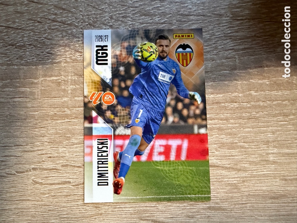 Cromos de f&uacute;tbol: 344 DIMITRIEVSKI MEGACRACKS PANINI LIGA 2026 2027 26 27 VALENCIA CF