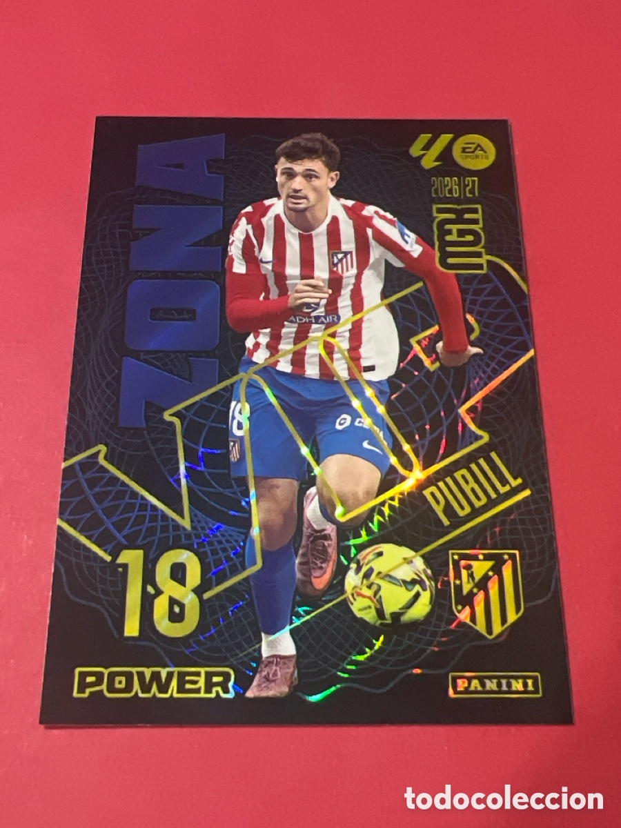 Cromos de f&uacute;tbol: A1108. Pubill 404p Atl&eacute;tico De Madrid Zona VIP Power megacracks 26/27 2026 2027