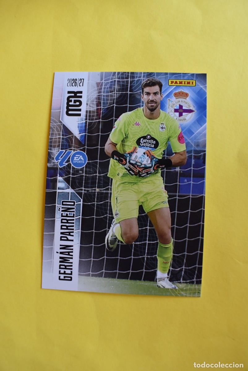 Cromos de f&uacute;tbol: Cromo La Liga. Megacracks. 2026 2027. 26 27. Germ&aacute;n Parre&ntilde;o. Deportivo. N. &ordm; 129. Panini
