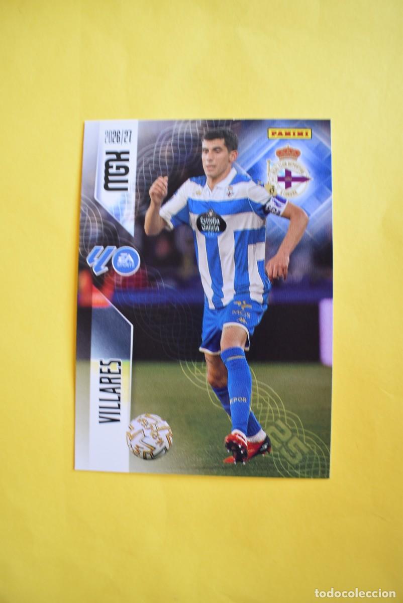 Cromos de f&uacute;tbol: Cromo La Liga. Megacracks. 2026 2027. 26 27. Villares. Deportivo. N. &ordm; 136. Panini