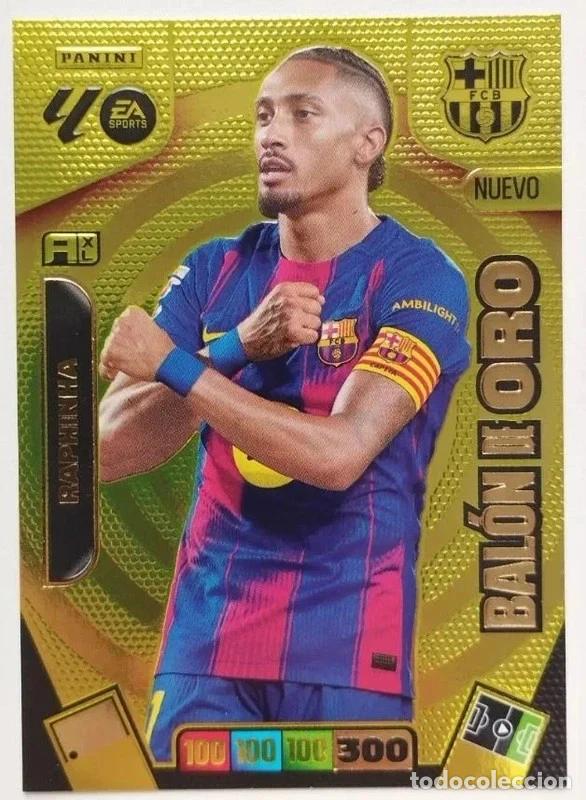 Cromos de f&uacute;tbol: Raphinha FC Barcelona Balon de Oro Dream Box Panini Adrenalyn 2025 2026