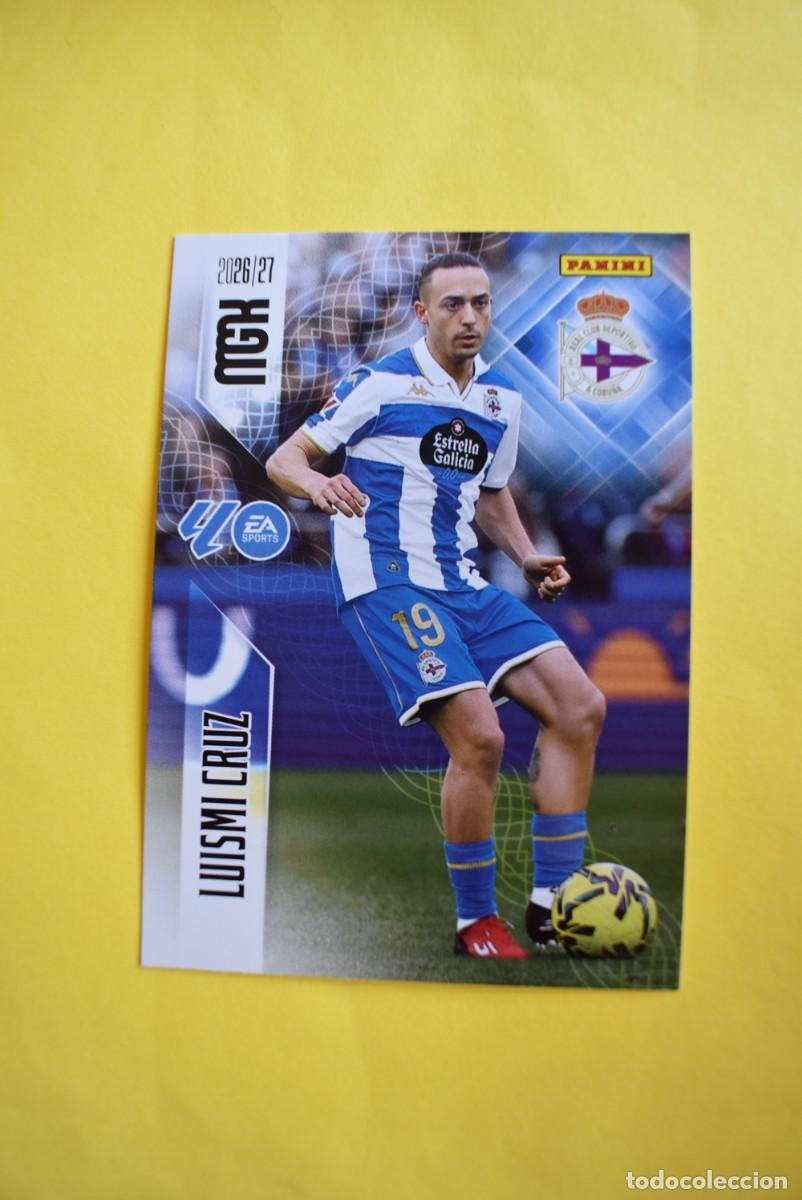 Cromos de f&uacute;tbol: Cromo La Liga. Megacracks. 2026 2027. 26 27. Luismi Cruz. Deportivo. N. &ordm; 140. Panini