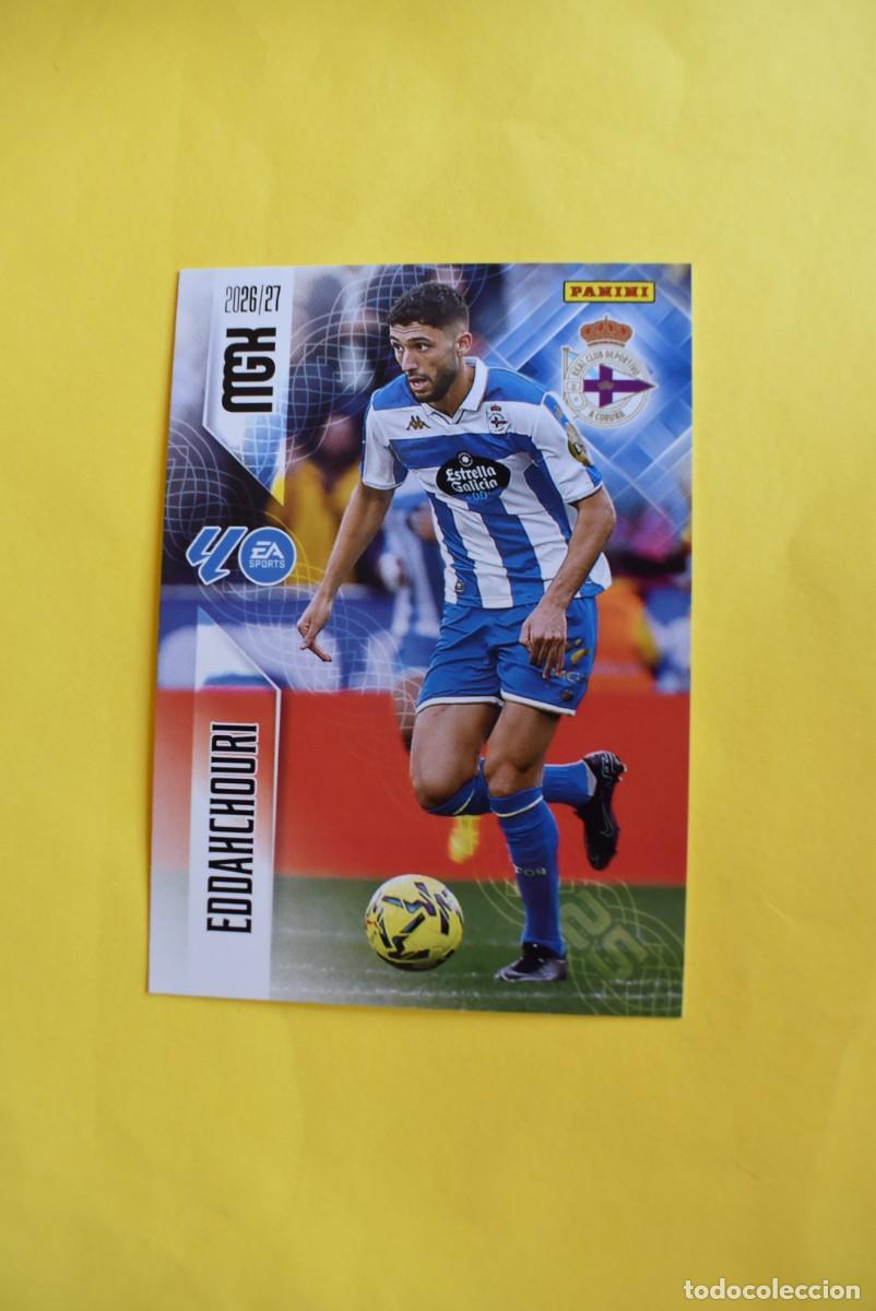 Cromos de f&uacute;tbol: Cromo La Liga. Megacracks. 2026 2027. 26 27. Eddahchouri. Deportivo. N. &ordm; 143. Panini