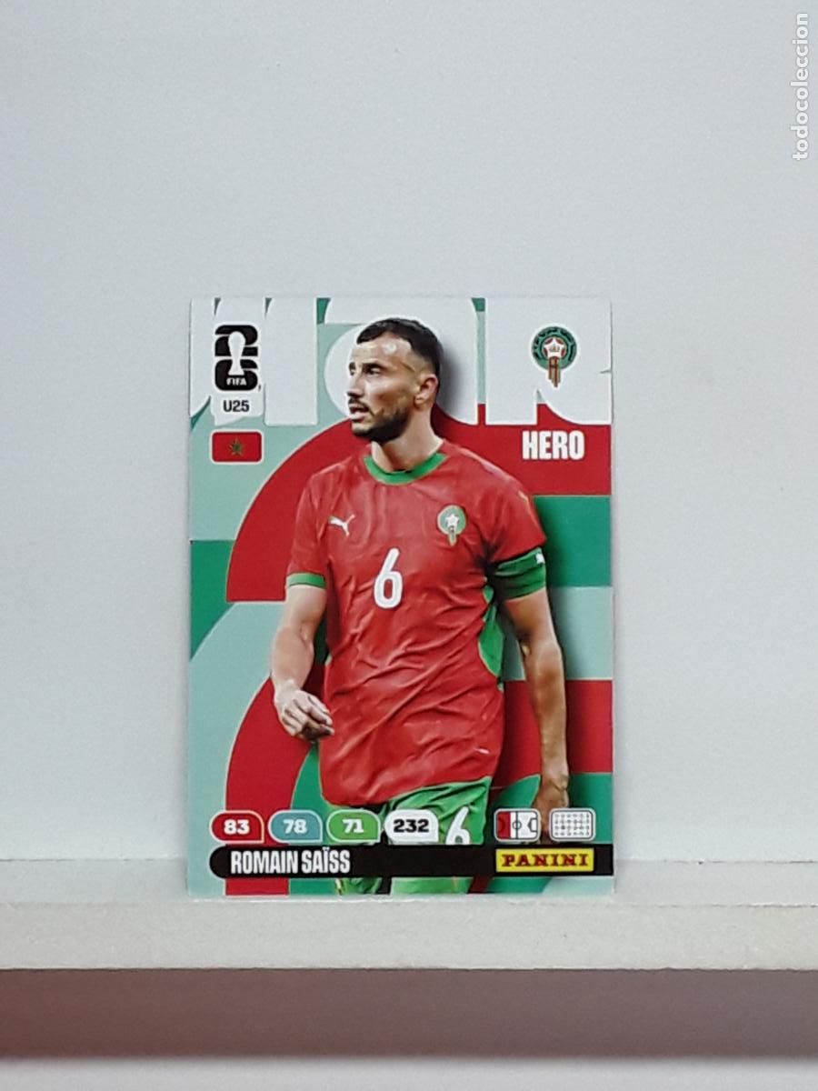 Cromos de f&uacute;tbol: ADRENALYN MUNDIAL 2026 WORLD CUP 26 ALBUM PANINI N U25 U 25 MARRUECO ROMAIN SAISS