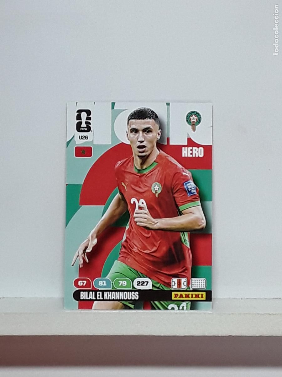 Cromos de f&uacute;tbol: ADRENALYN MUNDIAL 2026 WORLD CUP 26 ALBUM PANINI N U26 U 26 MARRUECO BILAL EL KHANNOUSS