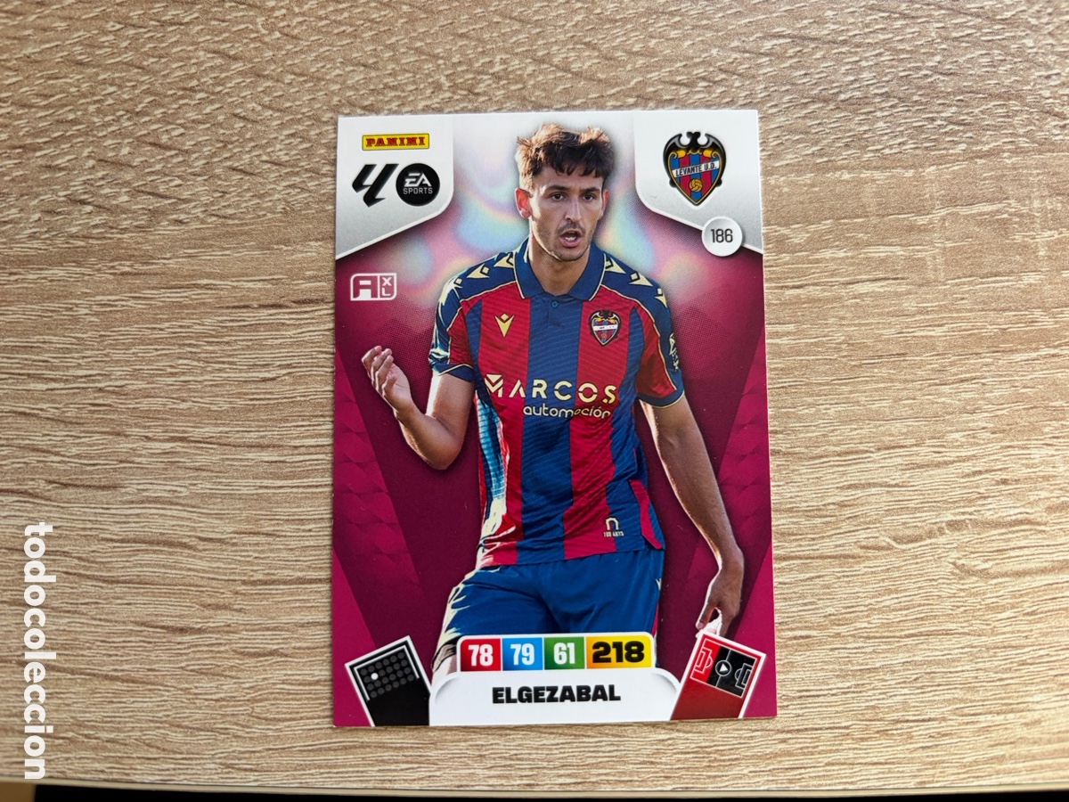 Cromos de f&uacute;tbol: 186 ELGEZABAL MEGACRACKS PANINI LIGA 2025 2026 25 26 LEVANTE UD