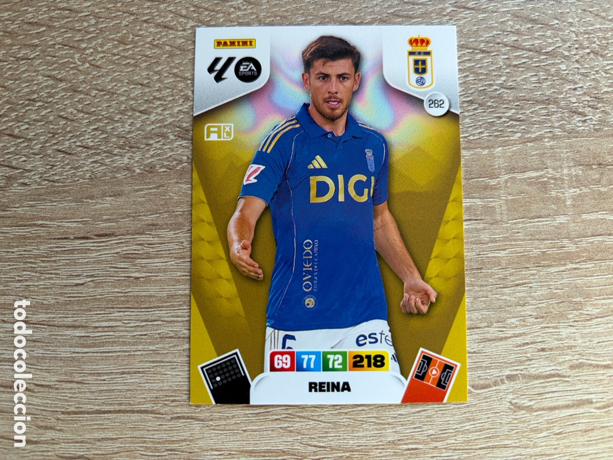 Cromos de f&uacute;tbol: 262 REINA MEGACRACKS PANINI LIGA 2025 2026 25 26 REAL OVIEDO