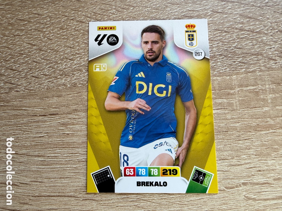 Cromos de f&uacute;tbol: 267 BREKALO MEGACRACKS PANINI LIGA 2025 2026 25 26 REAL OVIEDO