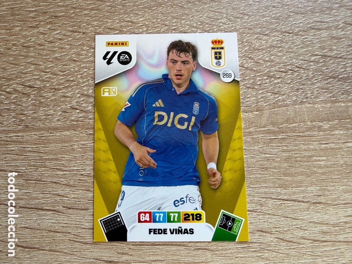 Cromos de f&uacute;tbol: 269 FEDE VI&Ntilde;AS MEGACRACKS PANINI LIGA 2025 2026 25 26 REAL OVIEDO