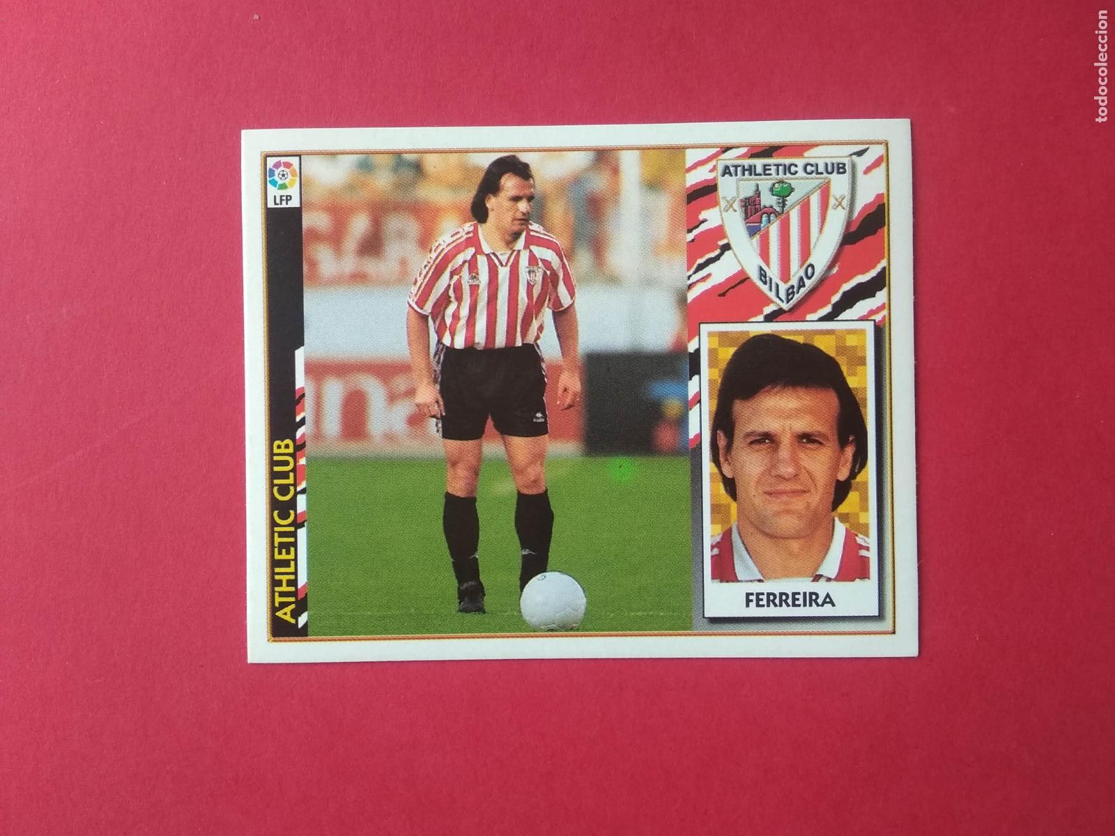 Figurine di Calcio: CROMO DE FUTBOL EDICIONES ESTE LIGA 97 98 1997 1998 FICHAJE N&ordm; 10 FERREIRA , BILBAO