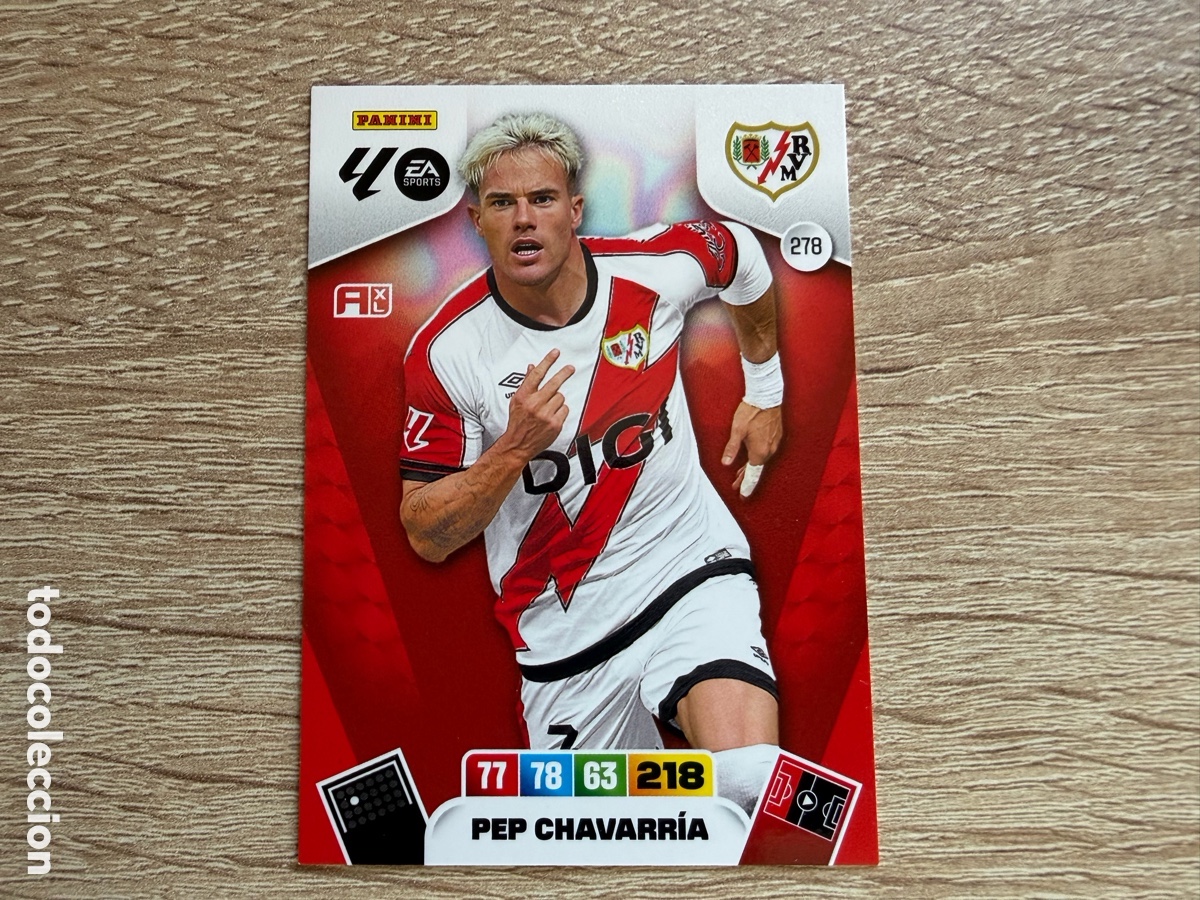 Cromos de f&uacute;tbol: 278 PEP CHAVARR&Iacute;A ADRENALYN XL PANINI LIGA 2025 2026 25 26 RAYO VALLECANO