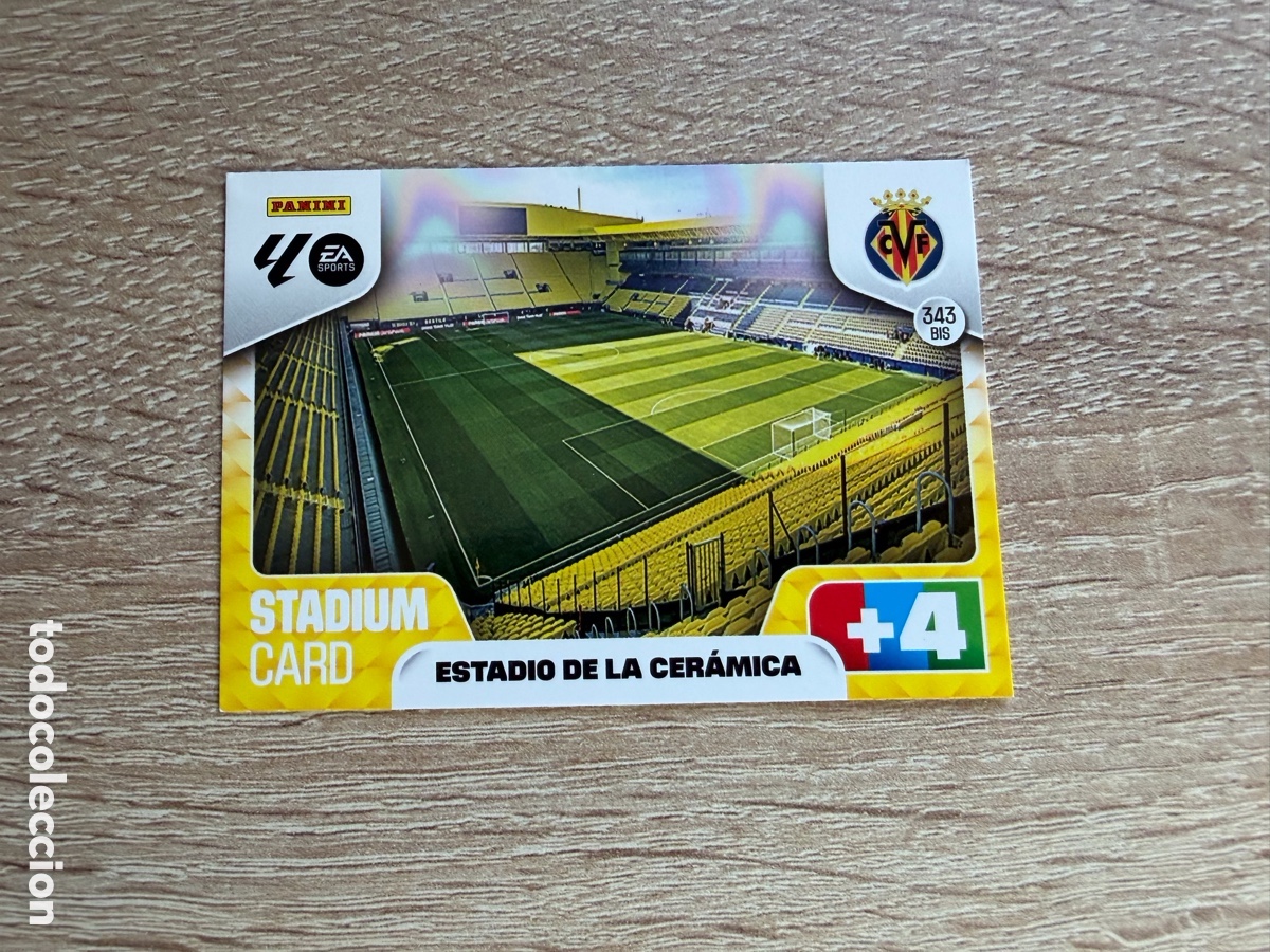 Cromos de f&uacute;tbol: 343 BIS STADIUM CARD ESTADIO DE LA CER&Aacute;MICA ADRENALYN XL PANINI LIGA 2025 2026 25 26 VILLARREAL CF