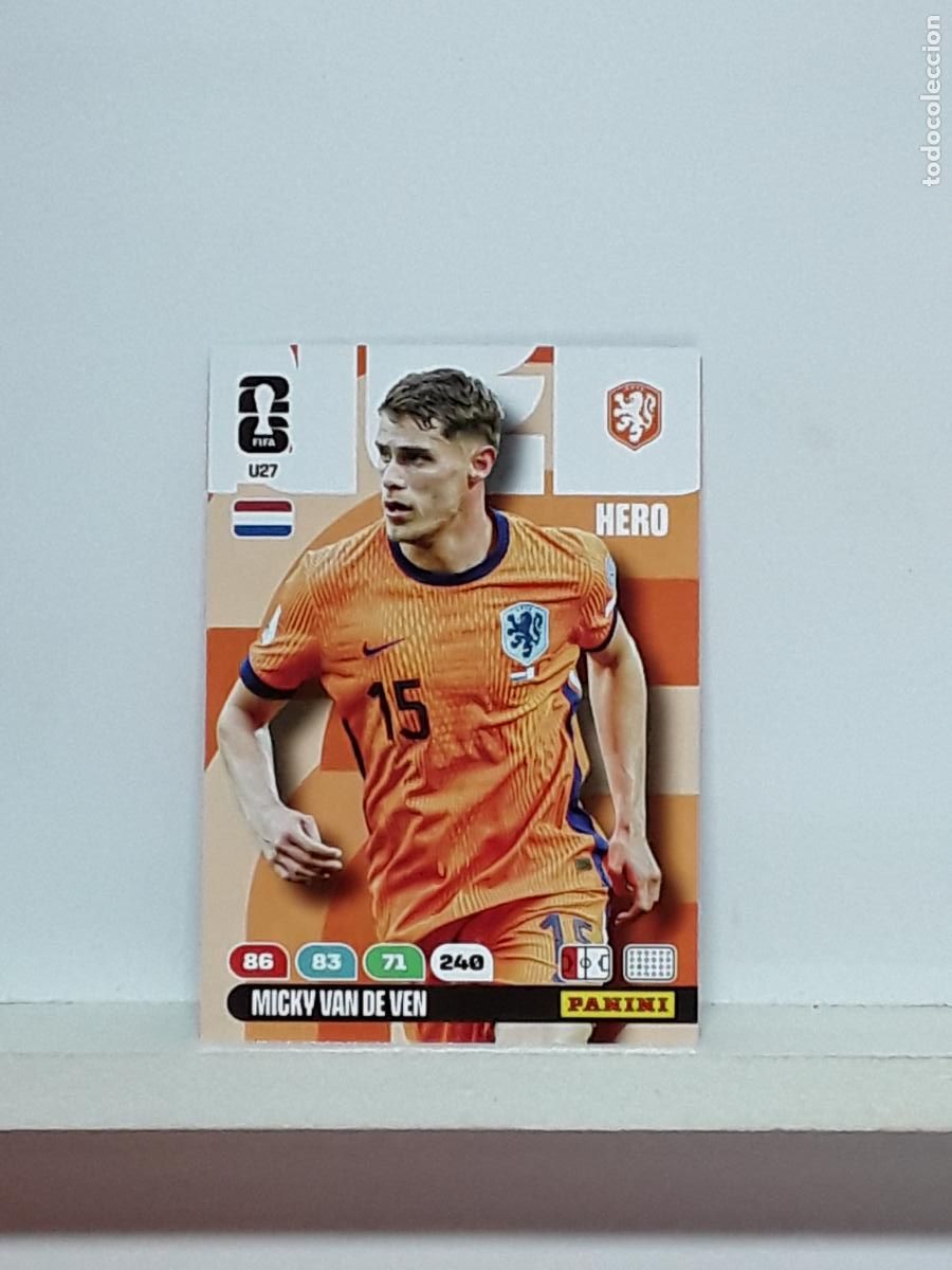 Cromos de f&uacute;tbol: ADRENALYN MUNDIAL 2026 WORLD CUP 26 ALBUM PANINI N U27 U 27 NEDERLAND MICKY VAN DE VEN