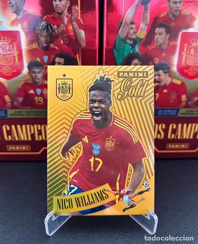 Cromos de f&uacute;tbol: Nico Williams Gold Panini Tributo Selecci&oacute;n Espa&ntilde;ola 2026