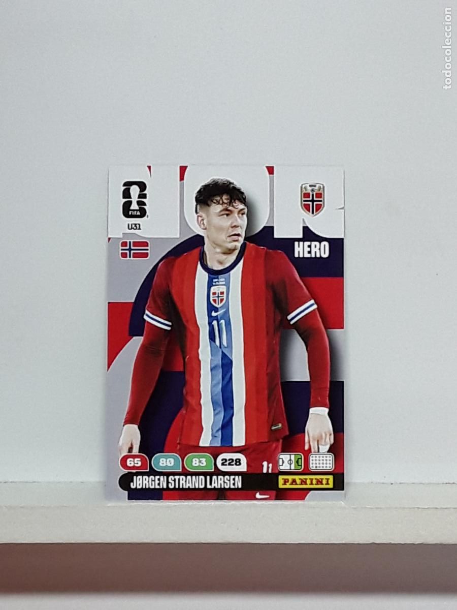 Cromos de f&uacute;tbol: ADRENALYN MUNDIAL 2026 WORLD CUP 26 ALBUM PANINI N U31 U 31 NEDERLAND JORGEN STRAND LARSEN