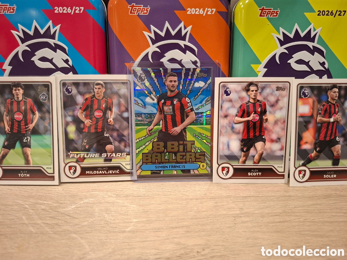 Football Stickers: Bournemouth Topps 2026/27 Flagship edition Premier League