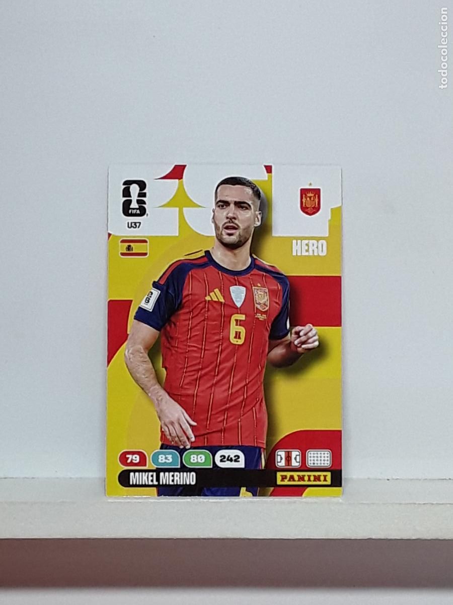 Cromos de f&uacute;tbol: ADRENALYN MUNDIAL 2026 WORLD CUP 26 ALBUM PANINI N U37 U 37 ESPA&Ntilde;A SPAIN MIKEL MERINO