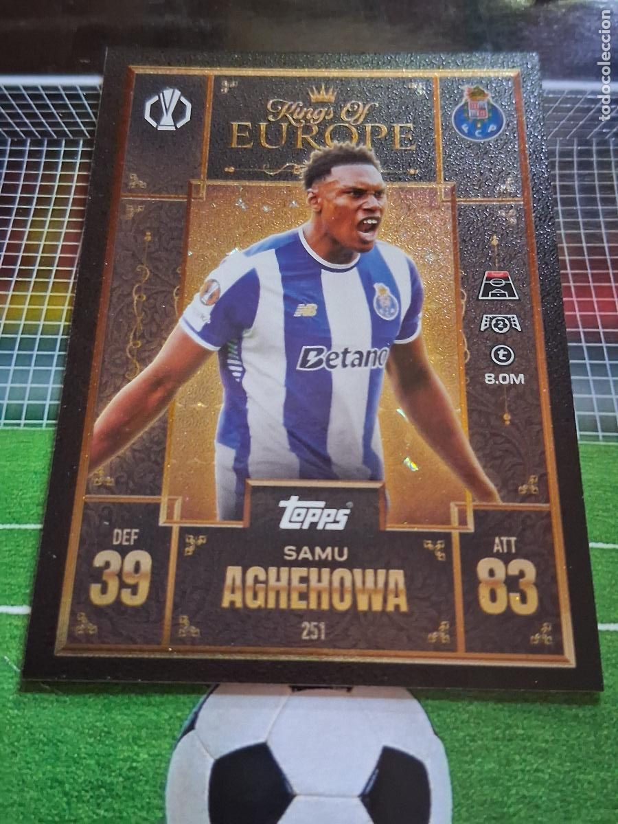 Cromos de f&uacute;tbol: 251 SAMU AGHEHOWA OPORTO KING OF EUROPE TOPPS MATCH ATTAX EXTRA CHAMPIONS 2025 2026 25 26