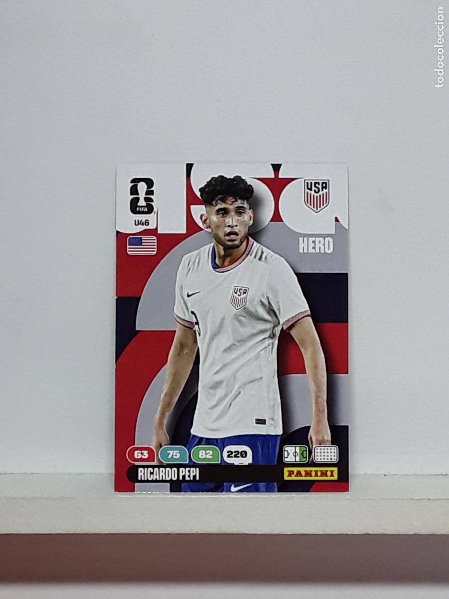 Cromos de f&uacute;tbol: ADRENALYN MUNDIAL 2026 WORLD CUP 26 ALBUM PANINI N U46 U 46 ESTADOS UNIDOS USA RICARDO PEPI