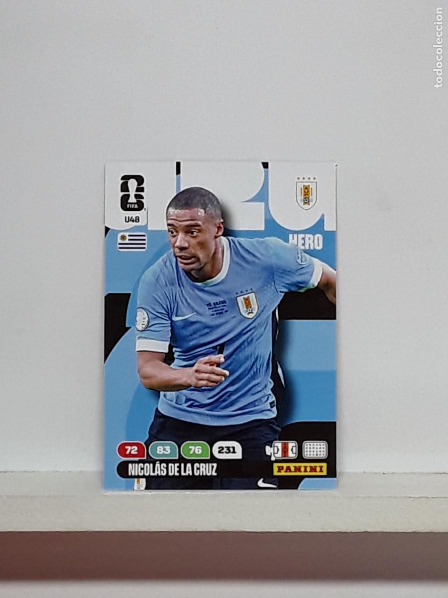 Cromos de f&uacute;tbol: ADRENALYN MUNDIAL 2026 WORLD CUP 26 ALBUM PANINI N U48 U 48 URUGUAY NICOLAS DE LA CRUZ
