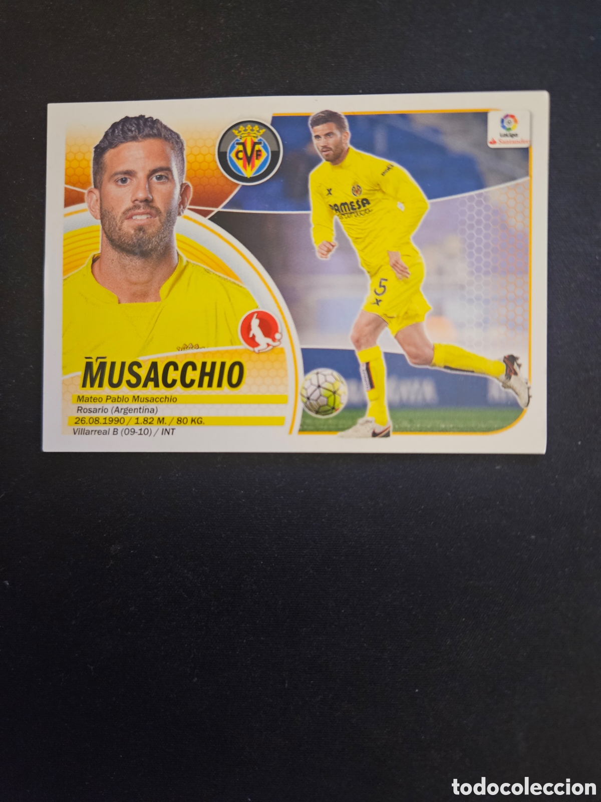 Cromos de f&uacute;tbol: MUSACCHIO N&ordm; 5 VILLARREAL CF &ndash; LIGA ESTE 2016-17 PANINI 1/4