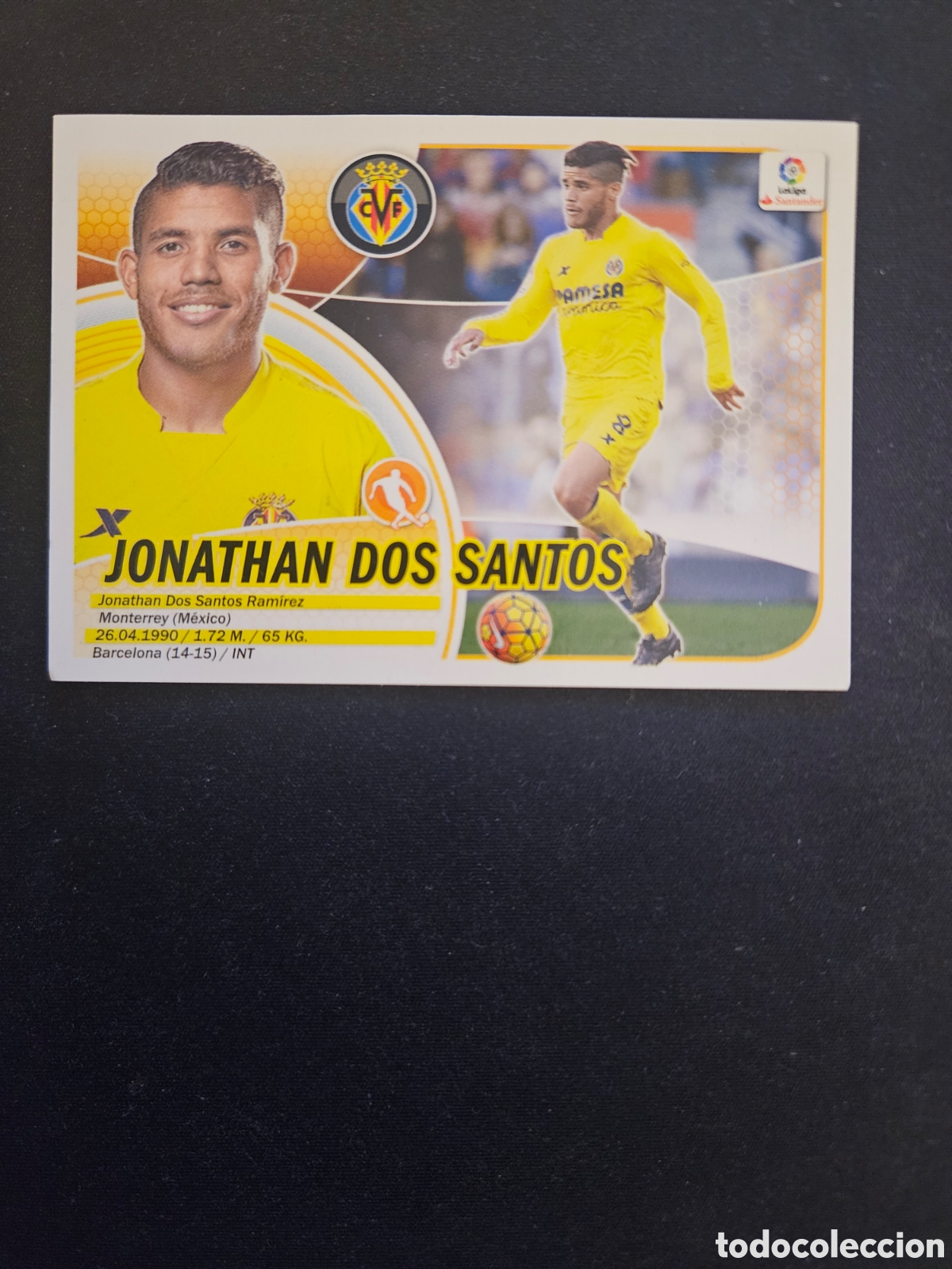 Cromos de f&uacute;tbol: JONATHAN DOS SANTOS N&ordm; 12 VILLARREAL CF &ndash; LIGA ESTE 2016-17 PANINI