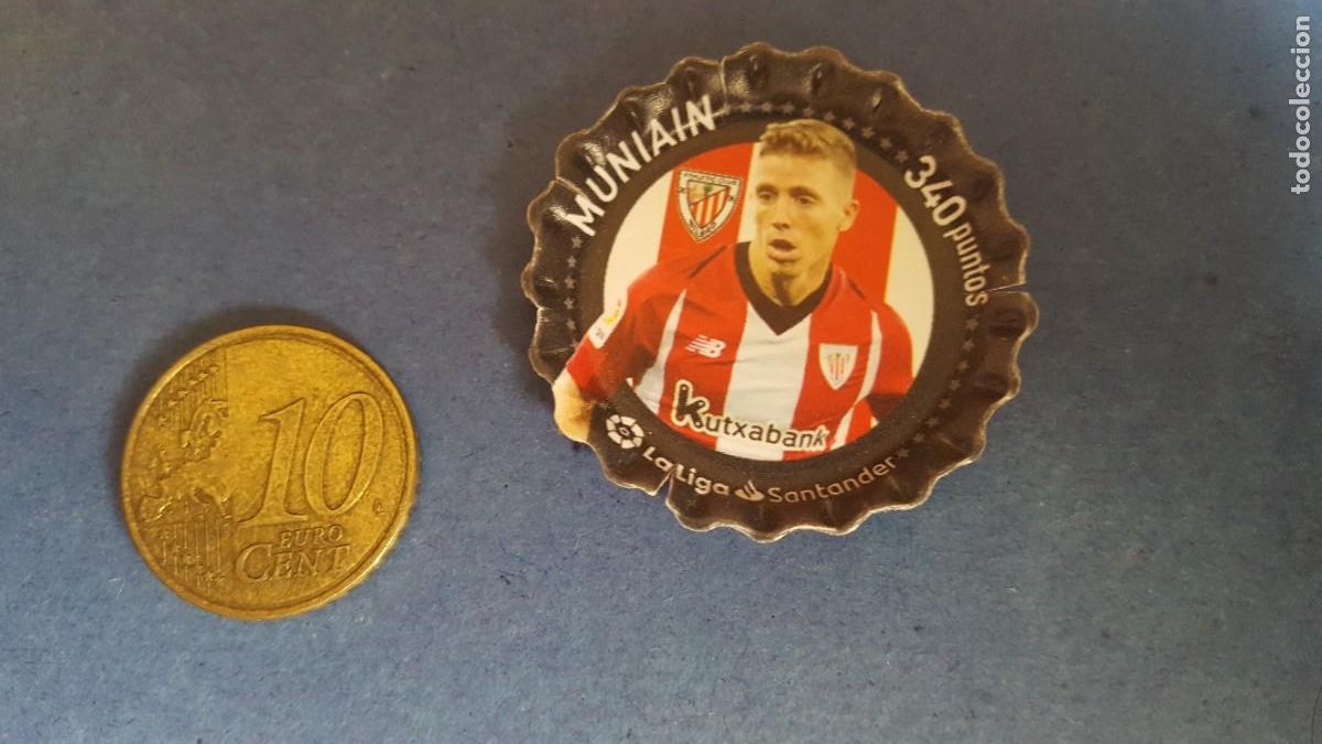 Cromos de f&uacute;tbol: Chapa de pl&aacute;stico, Muniain. Grefusa/Grefuchapa/superchapa.
