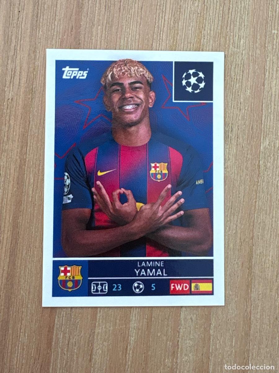 Cromos de f&uacute;tbol: CROMO LAMINE YAMAL CHAMPIONS 2025-26 25-26 STICKER TOPPS SIN PEGAR N 194